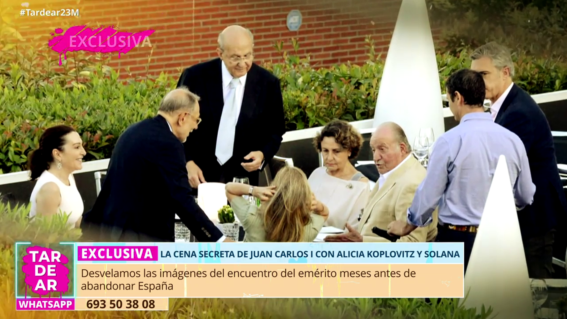 Exclusiva | Las imágenes de la cena secreta del rey emérito meses antes de abandonar España