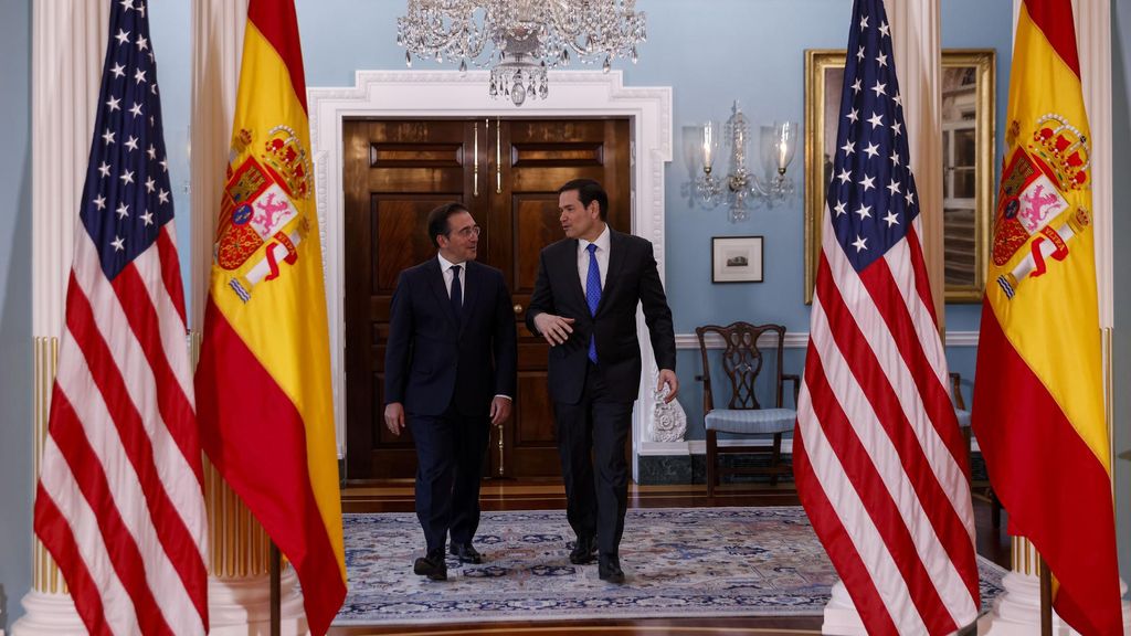 José Manuel Albares con Marco Rubio en Washington