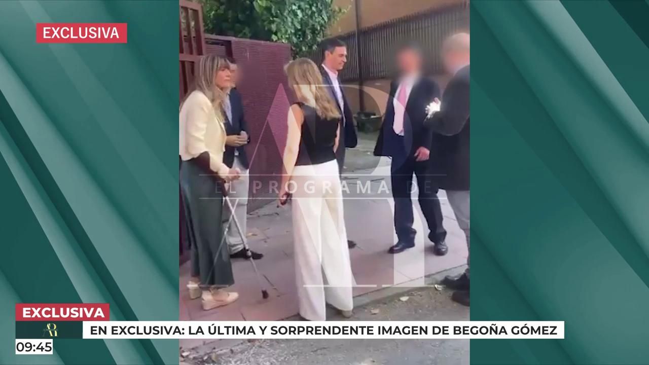 La reaparición de Begoña Gómez con muletas.