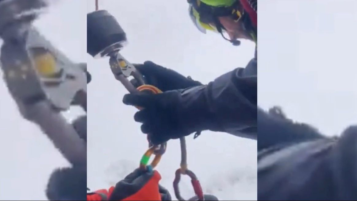 Las imágenes del espectacular rescate de tres montañeros en Comalesbienes, en la Vall de Boí