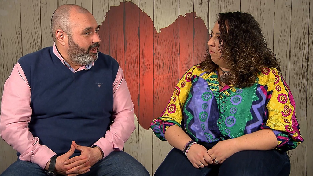 Laura y José Antonio en el momento de la decisión final en 'First Dates'