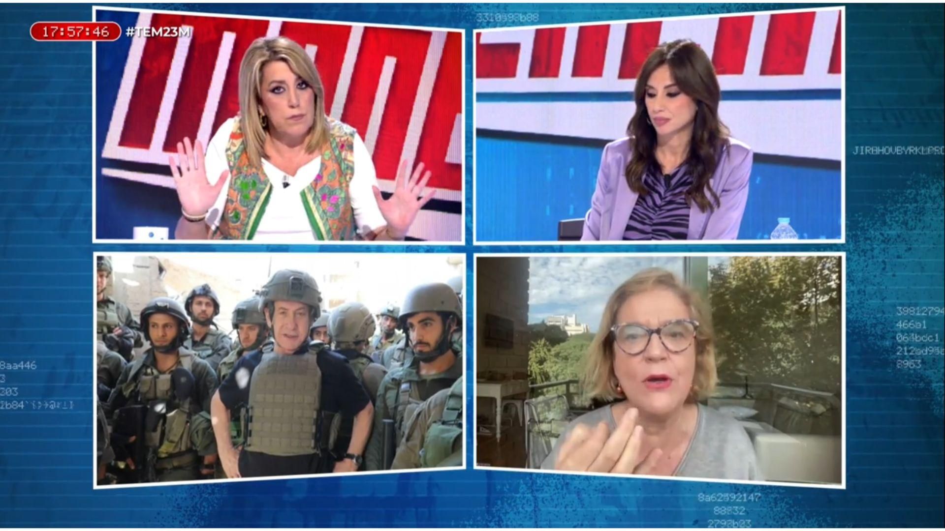 Pilar Rahola y Susana Díaz protagonizan un tenso debate sobre el conflicto de Israel: "¡Déjame acabar!"