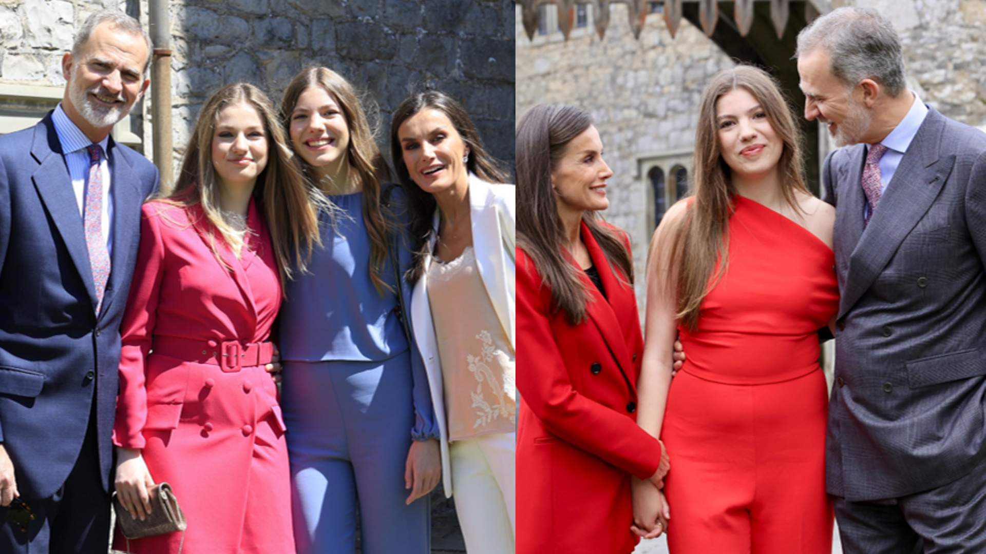 La infanta Sofía y la princesa Leonor en sus respectivas graduaciones