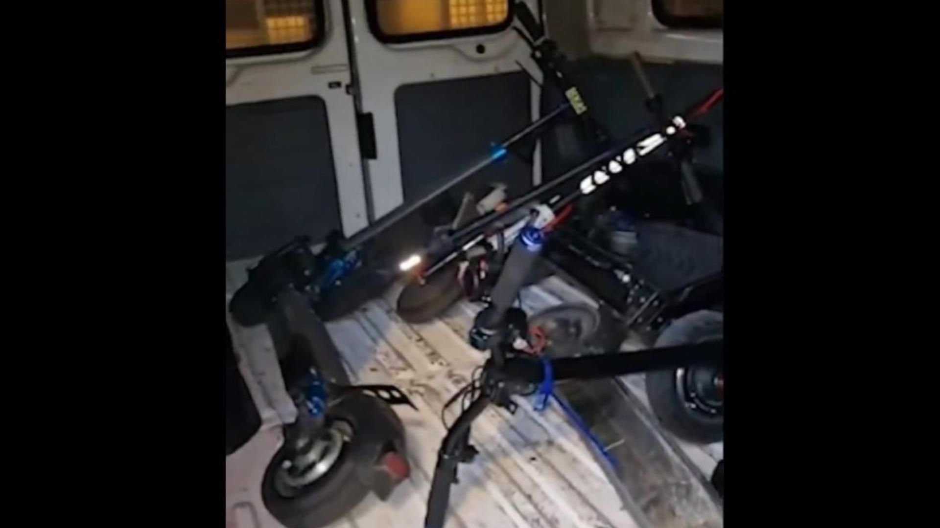 Patinetes eléctricos usados para robar en Barcelona