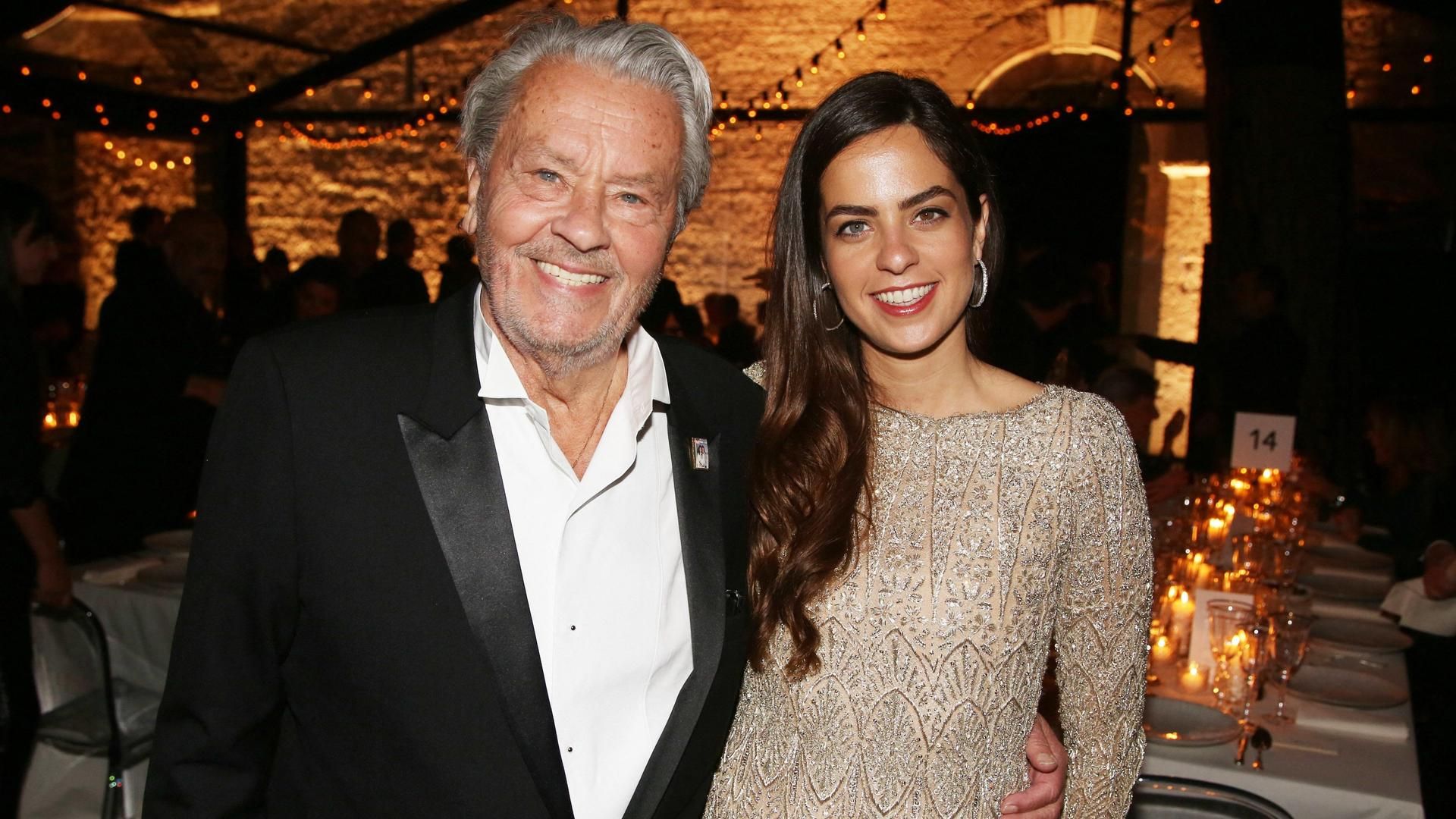 Alain Delon y su hija.