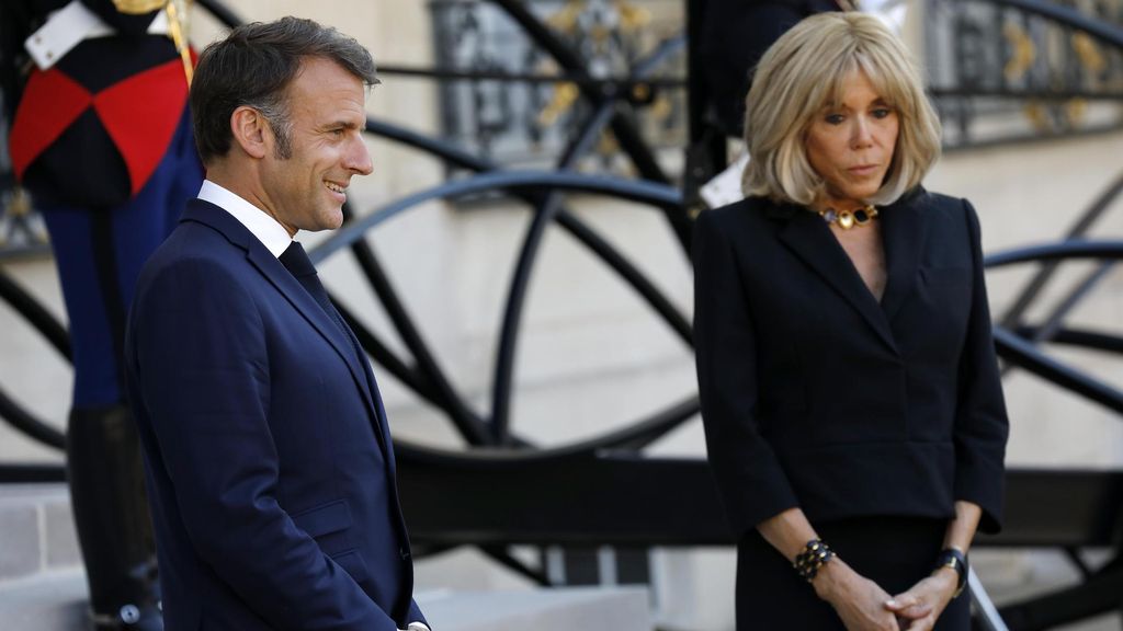 Emmanuel Macron y su mujer, Brigitte Macron
