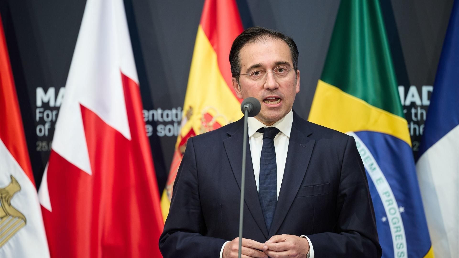 José Manuel Albares pide a la UE ir un paso más allá con "acciones concretas" para "parar la guerra inhumana de Israel en Gaza"