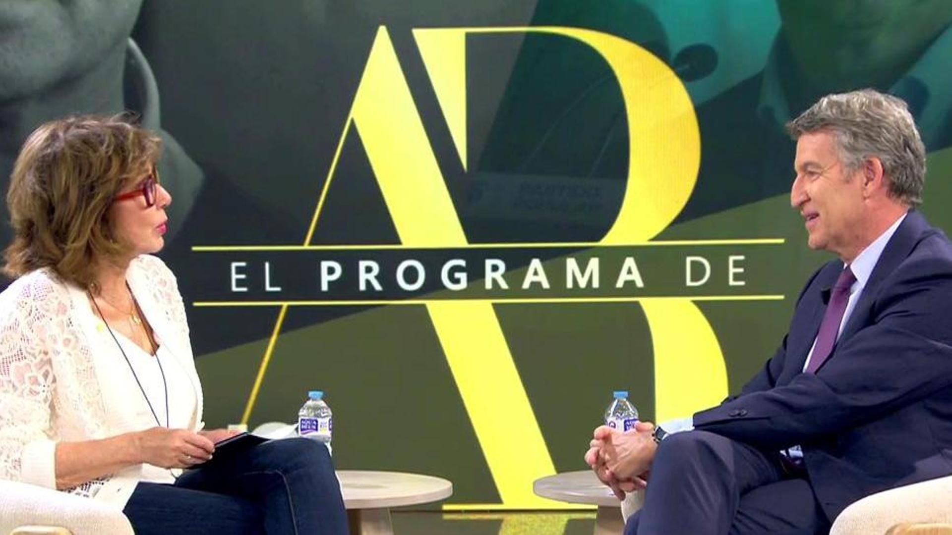 La entrevista completa de Alberto Núñez Feijóo, en 'El Programa de Ana Rosa'