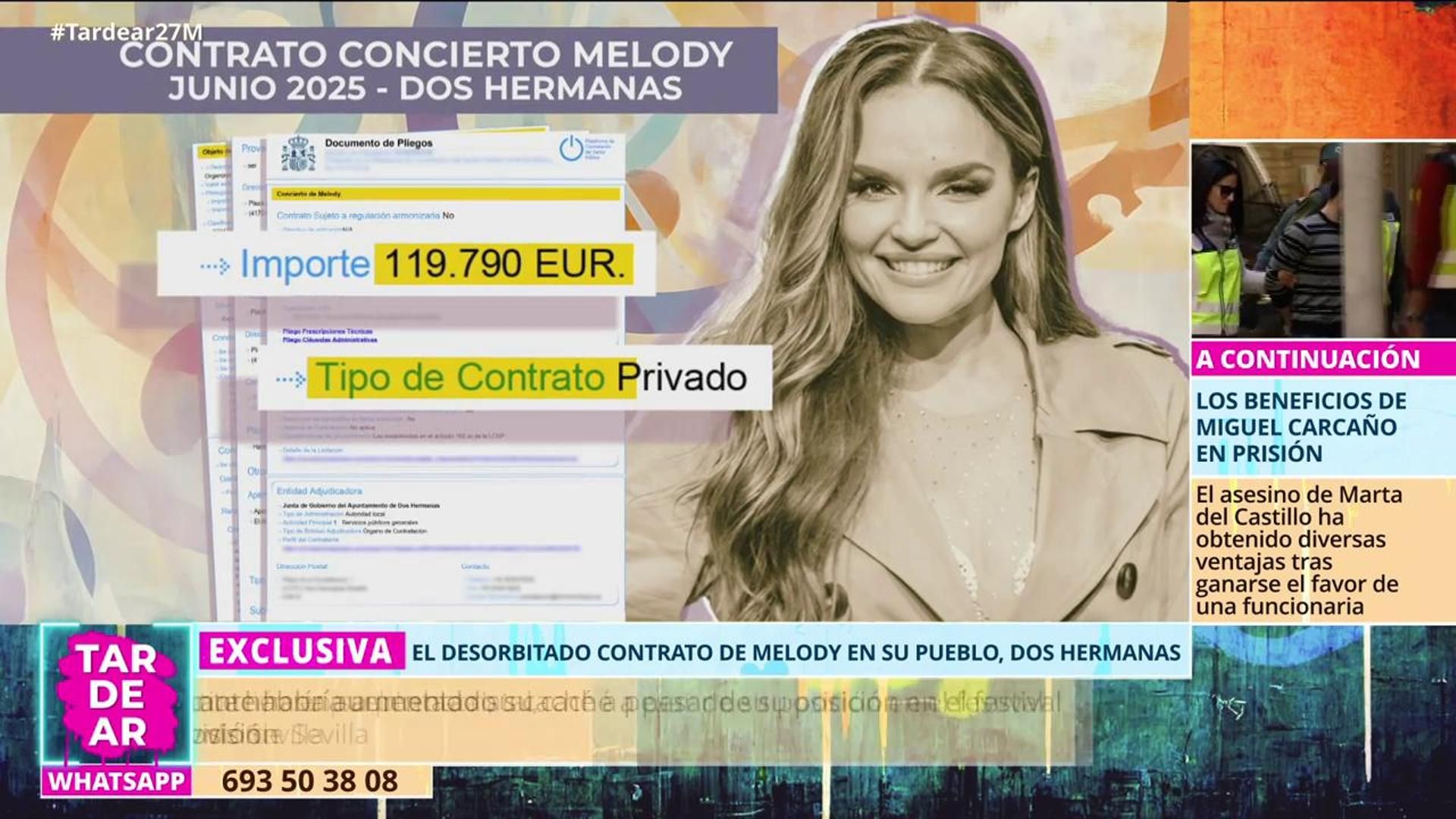 El contrato de Melody, en exclusiva