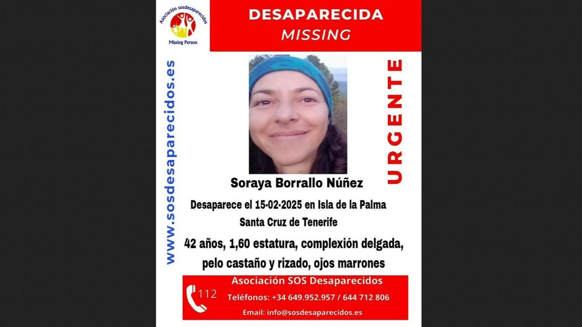 Buscan a Soraya, de 42 años, desaparecida en La Palma desde el 15 de febrero