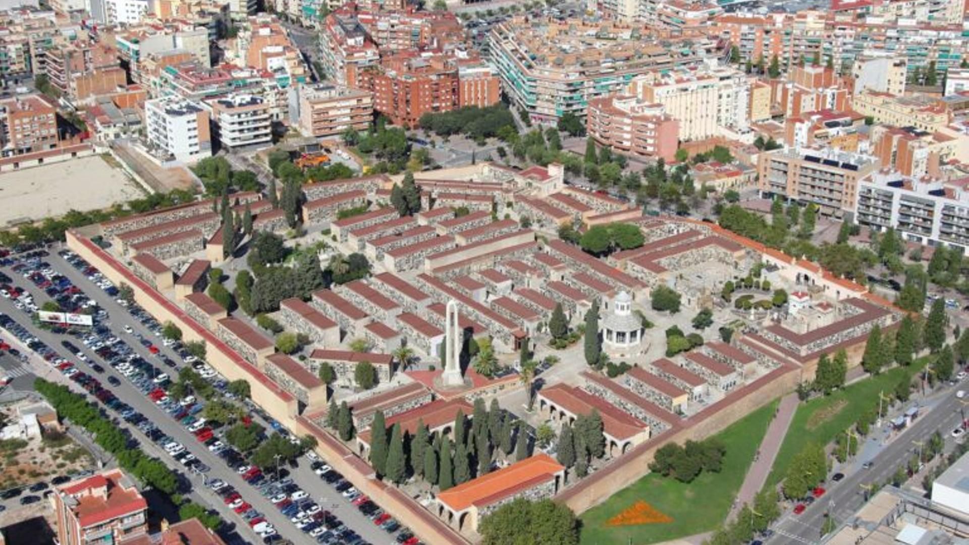 Imagen aérea del cementerio de Sant Andreu, Barcelona Imagen aérea del cementerio de Sant Andreu, Barcelona