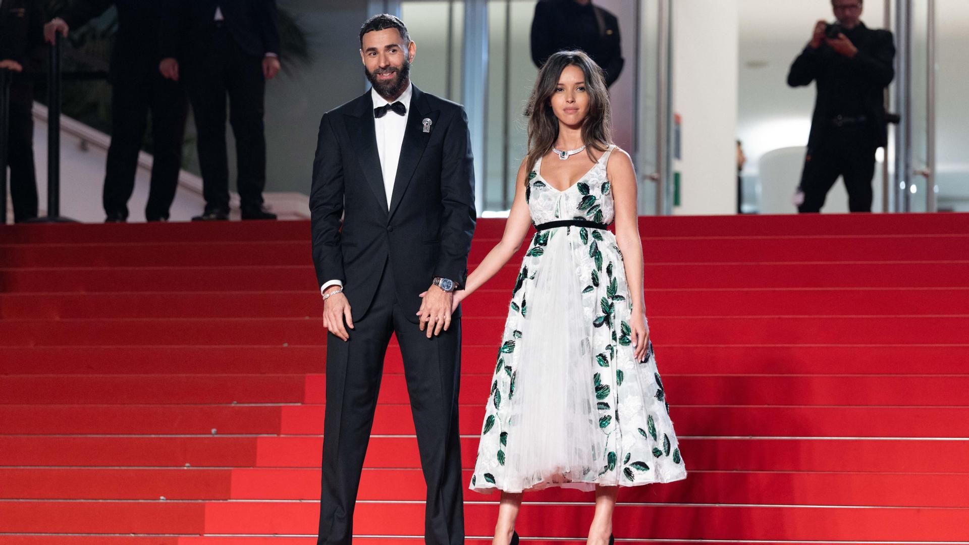 Karim Benzema y Lyna Khoudri, en la alfombra roja de Cannes