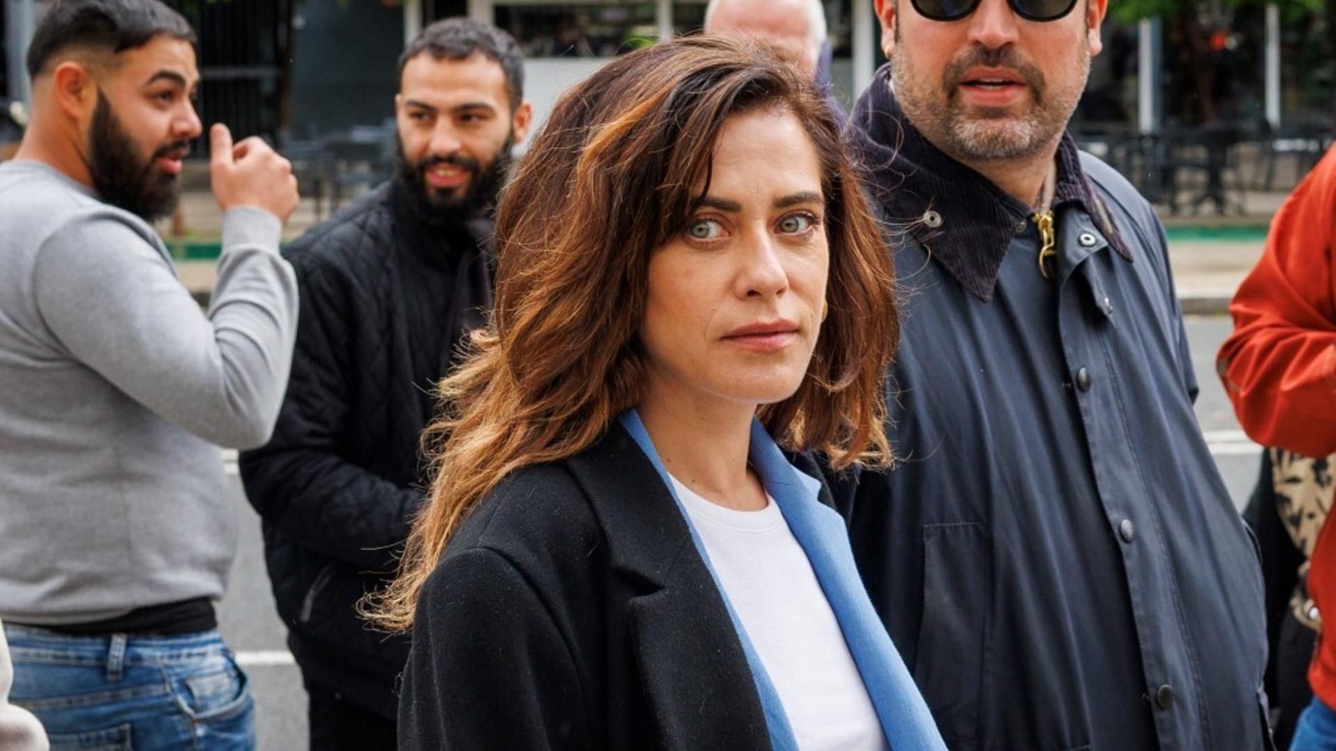 La actriz María León a su llegada a los Juzgados de Sevilla