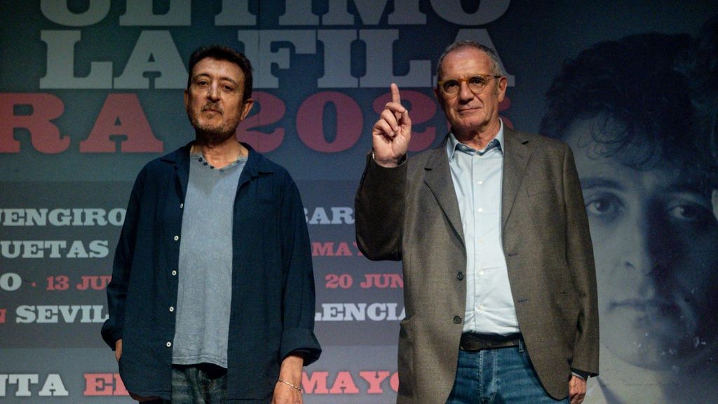 Manolo García y Quimi Portet, durante la presentación de su gira de 2026.