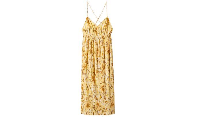 Vestido con textura y espalda cruzada