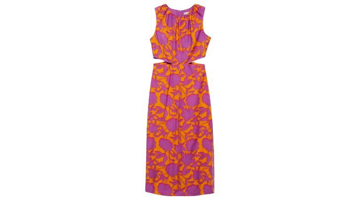 Vestido estampado con aberturas