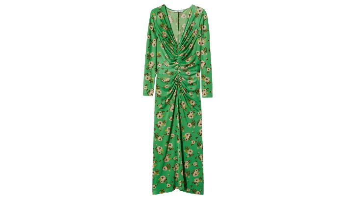 Vestido floral satinado