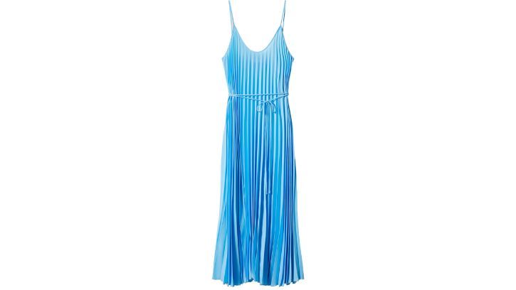 Vestido plisado con cordón