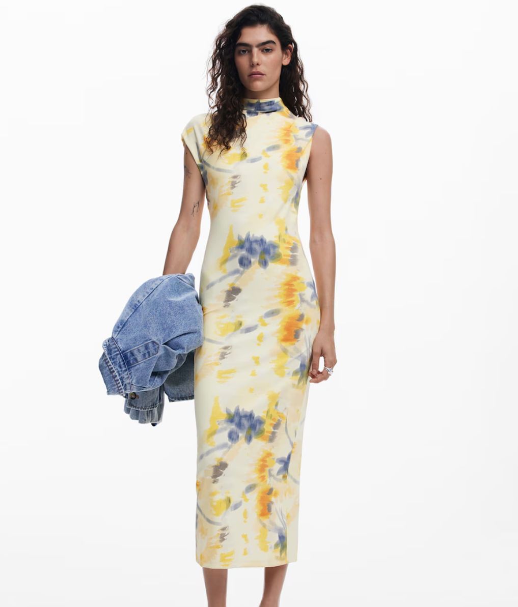 Vestido tubo de flores de Desigual