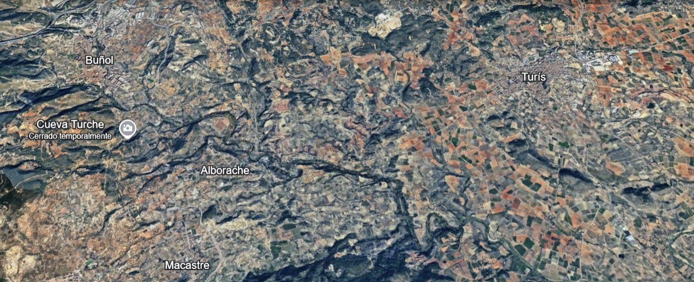 Zona en la que se perdió la pista de Paquita