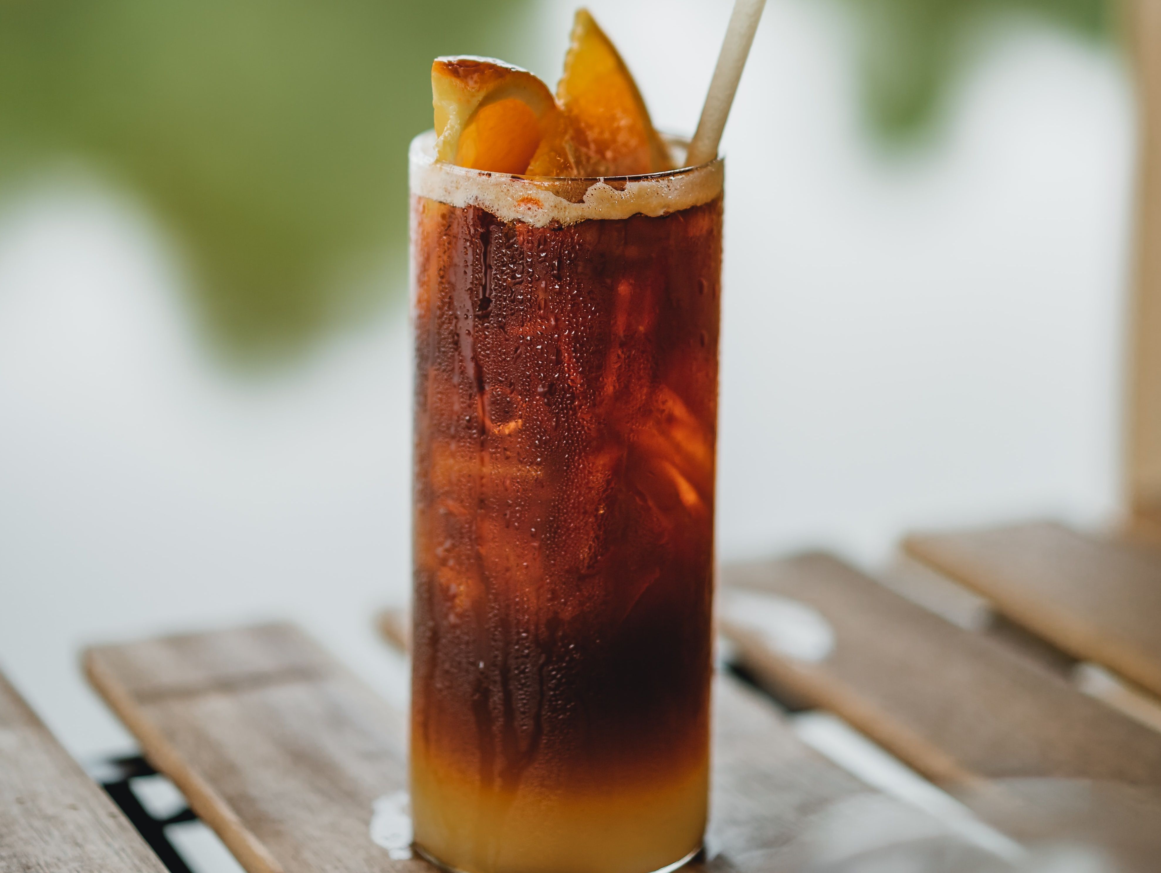 Café con zumo de naranja