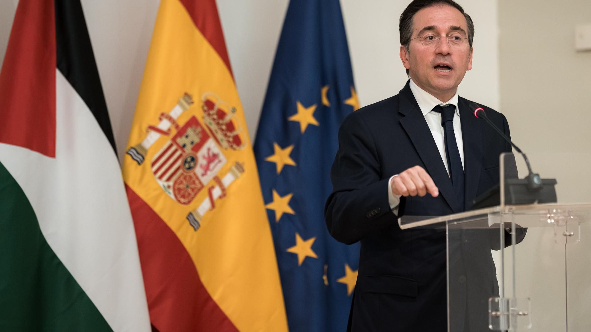 José Manuel Albares alerta de que la solución de dos Estados está cerca de ser "imposible" por la guerra en Gaza José Manuel Albares alerta de que la solución de dos Estados está cerca de ser "imposible" por la guerra en Gaza