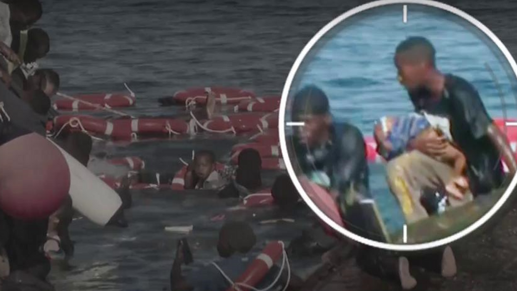 La angustiosa imagen del rescate de un bebé en el cayuco hundido en El Hierro: su padre comenzó trató de salvarla