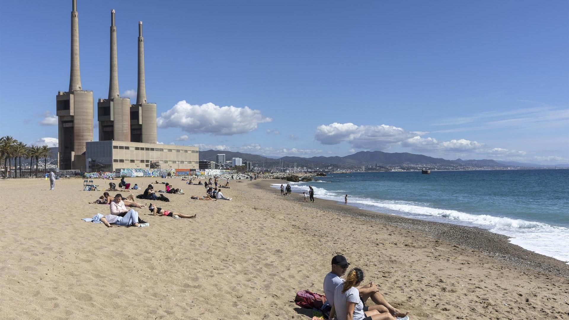 La playa del Litoral de Sant Adrià de Besòs, en una imagen de archivo