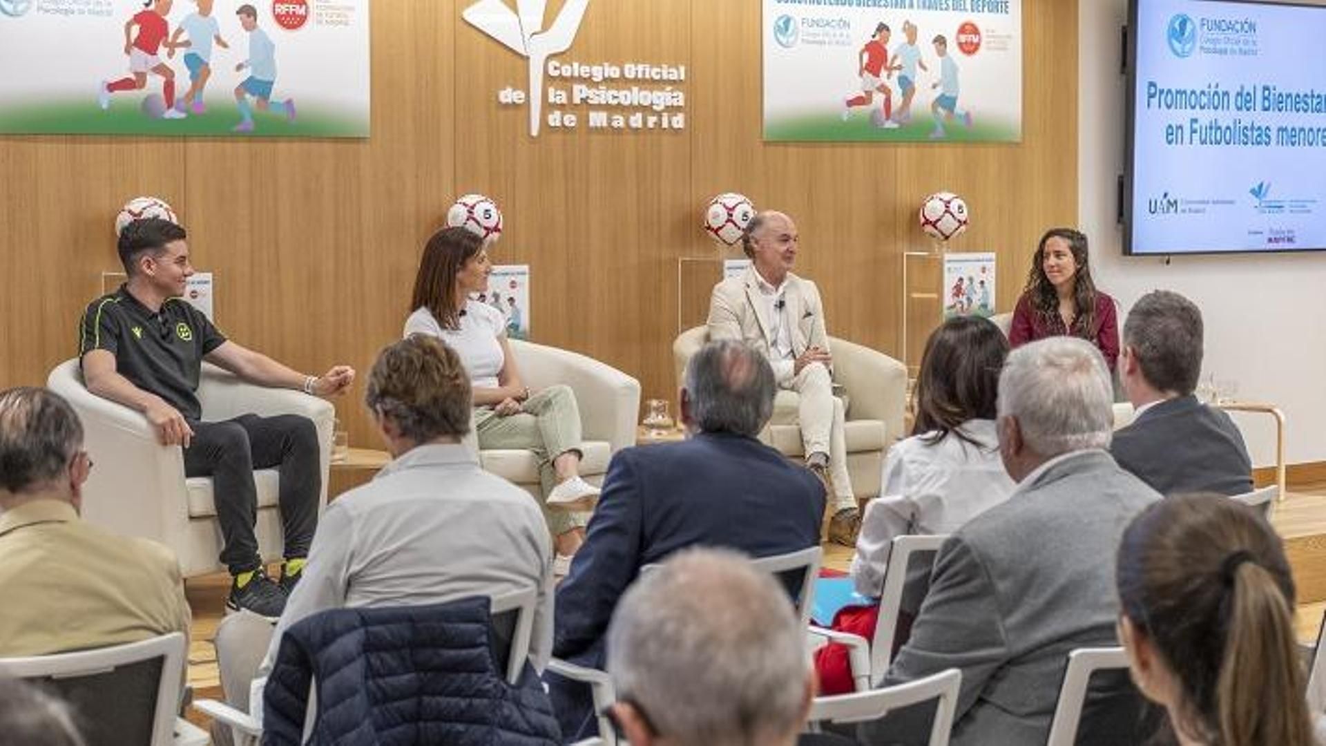 La presentación del proyecto 'Promoción del bienestar psicológico en futbolistas menores de edad' en Madrid