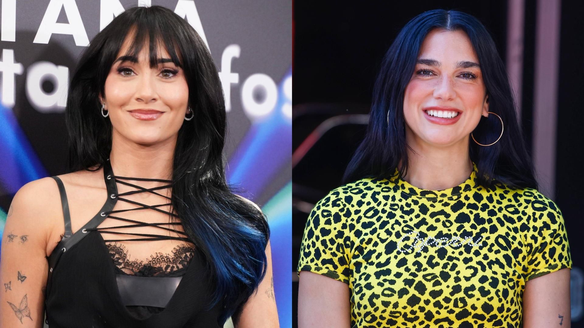 Aitana y Dua Lipa, en un montaje de fotos