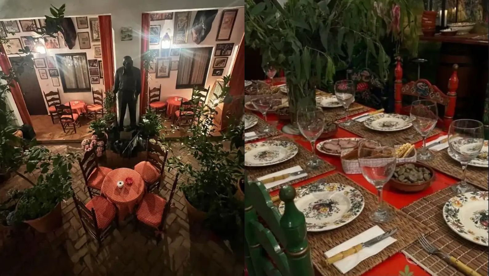 El patio interior de la casa de Vicky Martín Berrocal de El Rocío