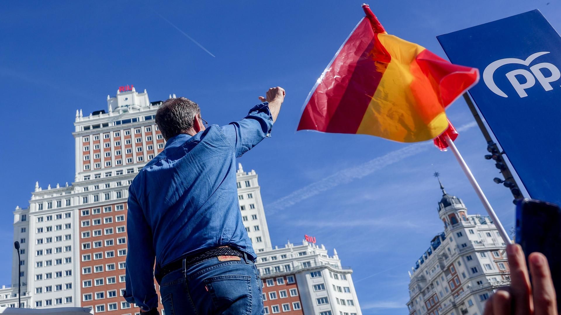 El PP anima a secundar su protesta en la Plaza de España de Madrid contra Sánchez bajo el lema "Mafia o democracia"