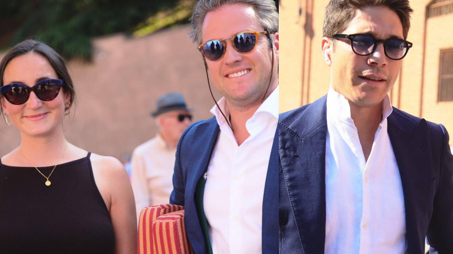 Lucía Pombo y su marido, junto a Pablo Castellano