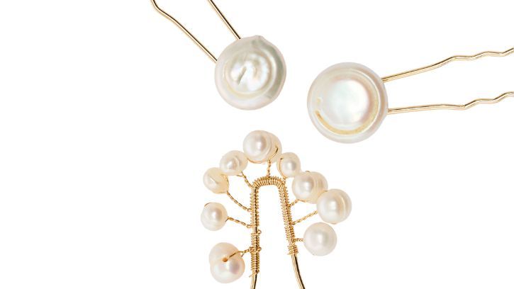 Horquillas con perlas de agua dulce
