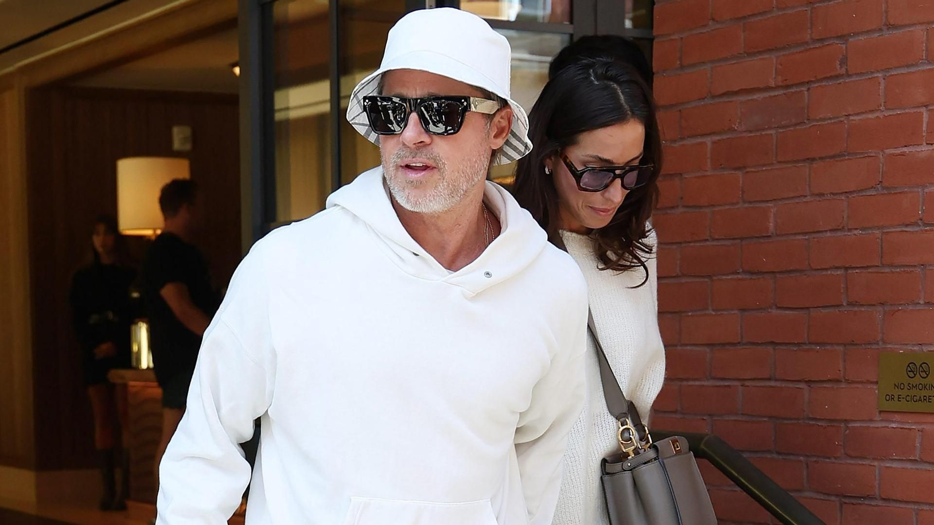 Brad Pitt e Inés de Ramón en una imagen de archivo.