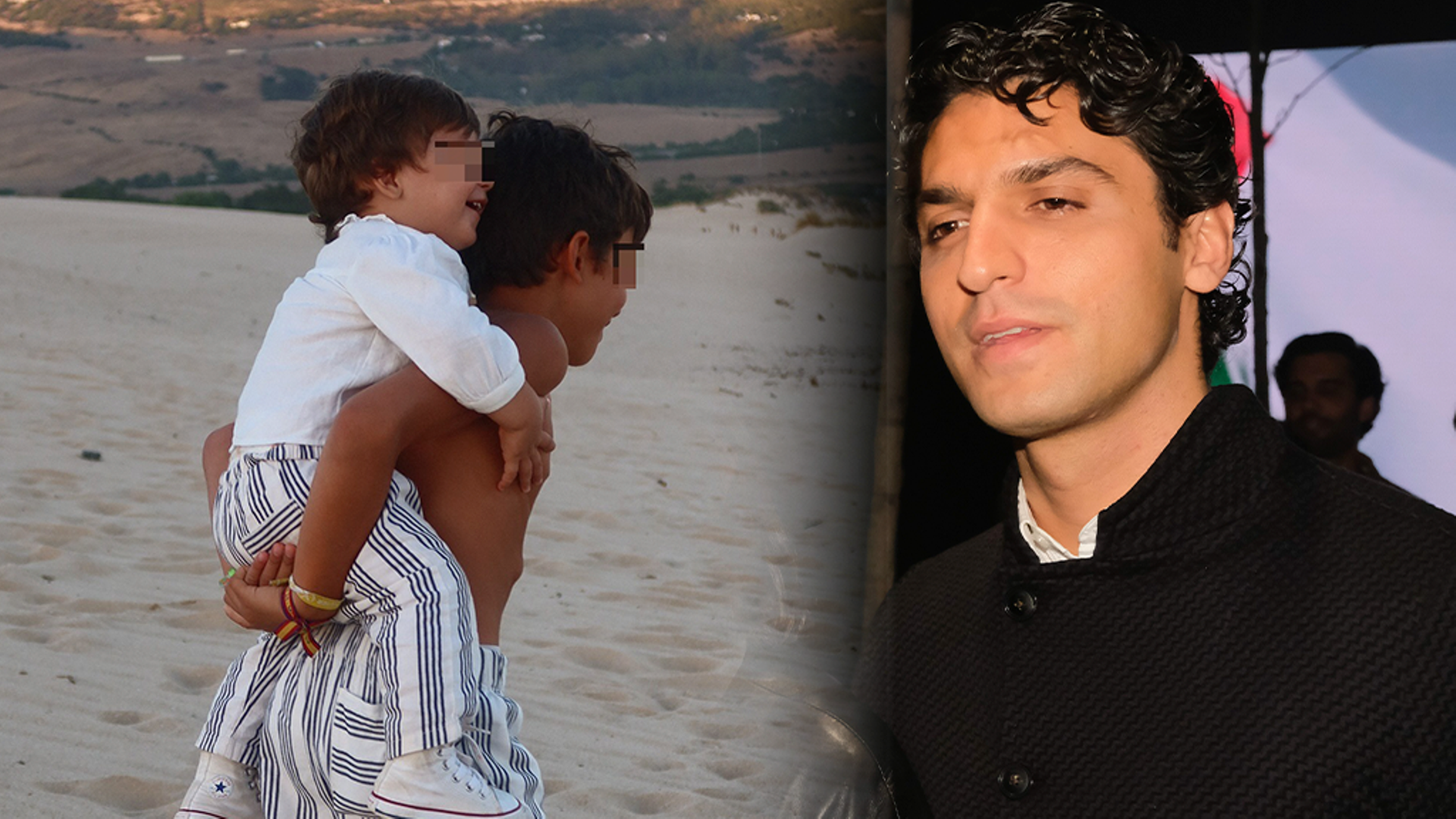 Tomás Páramo y dos de sus hijos
