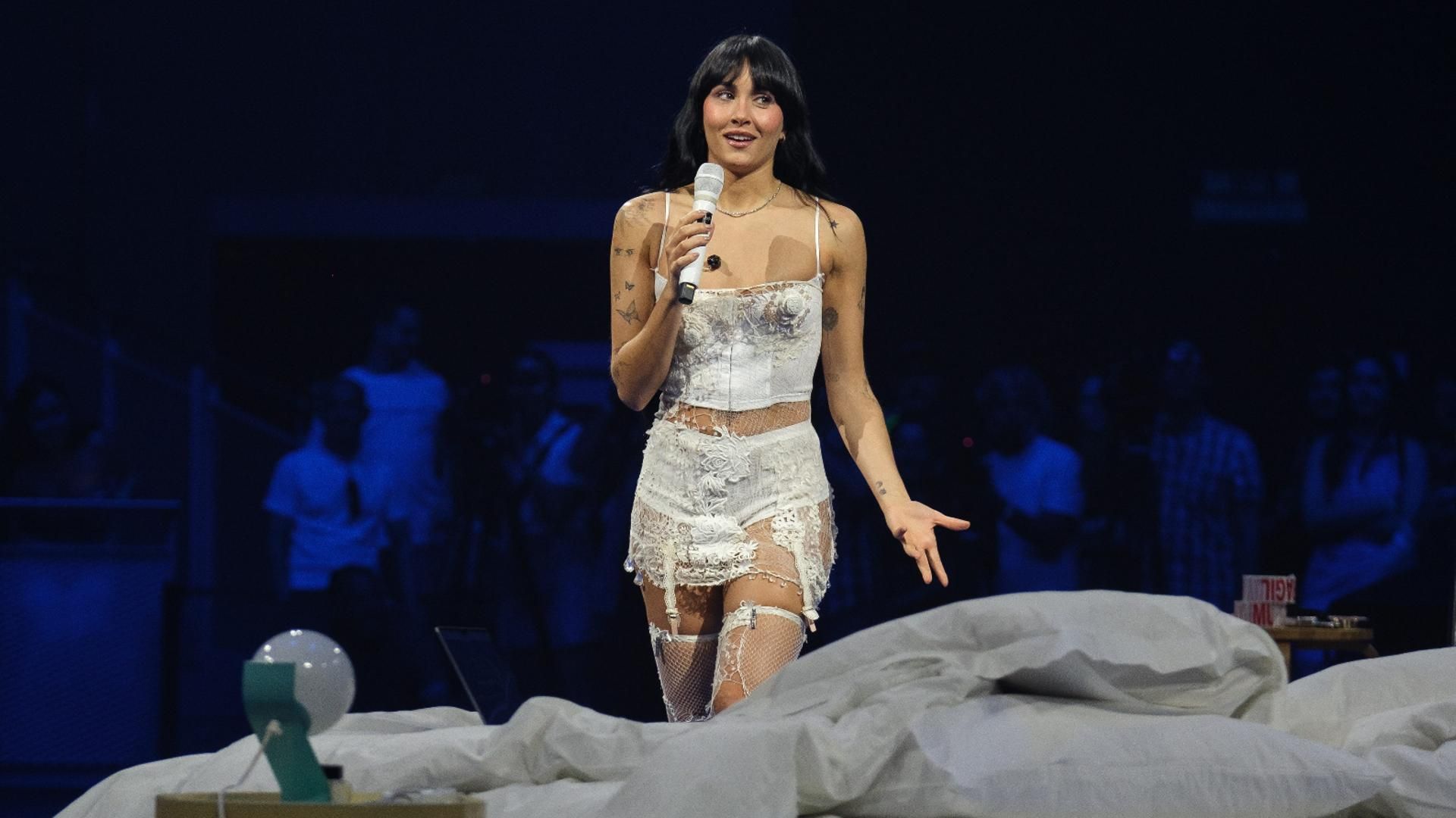 Aitana, en la 'Listening party' en el Madrid Arena