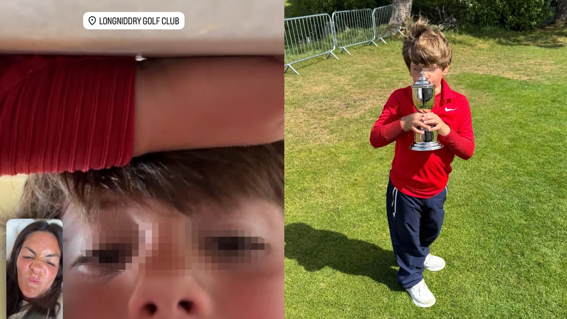 El hijo de Laura Matamoros tras su competición