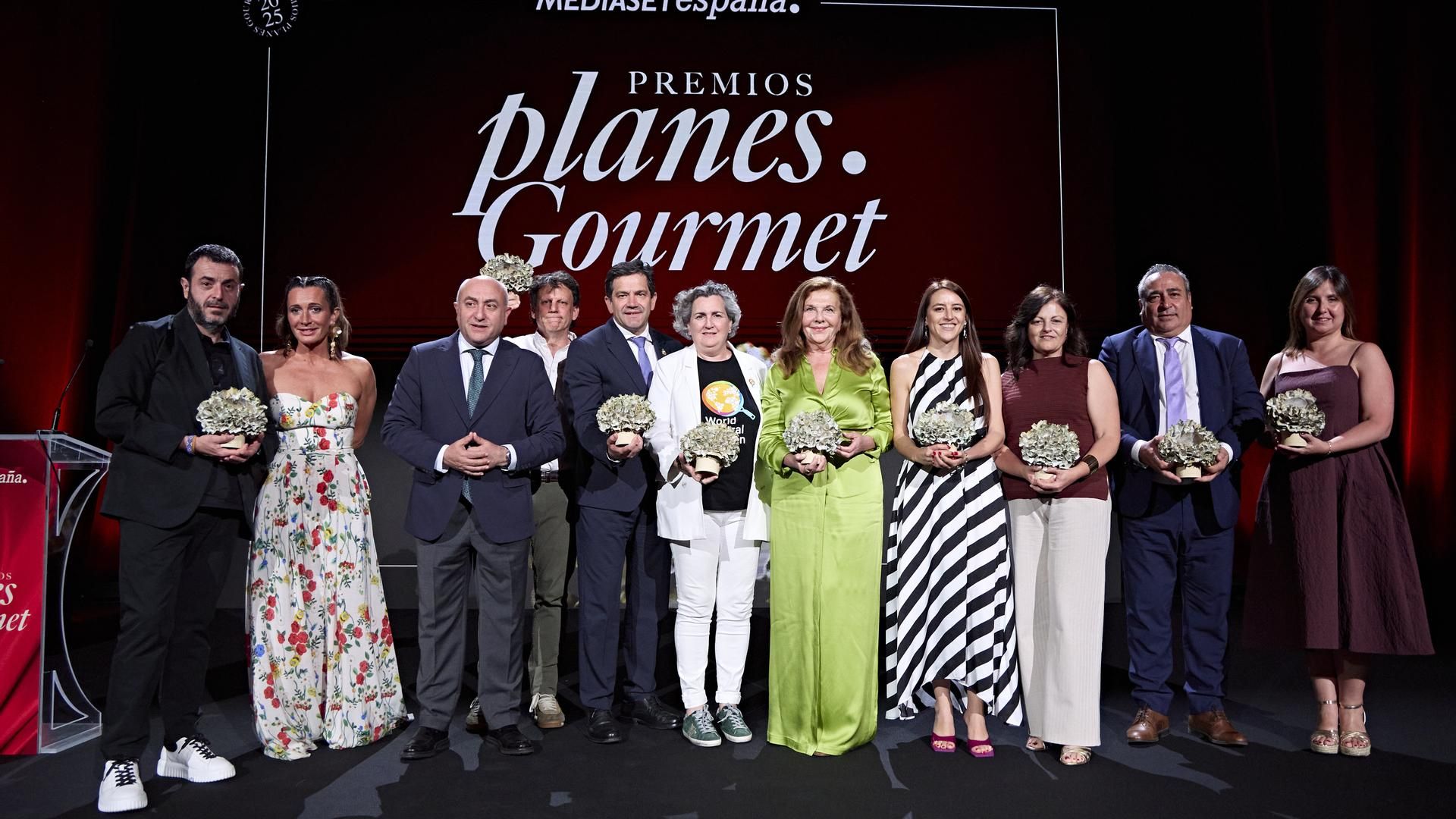 Foto de familia en los Premios Planes Gourmet