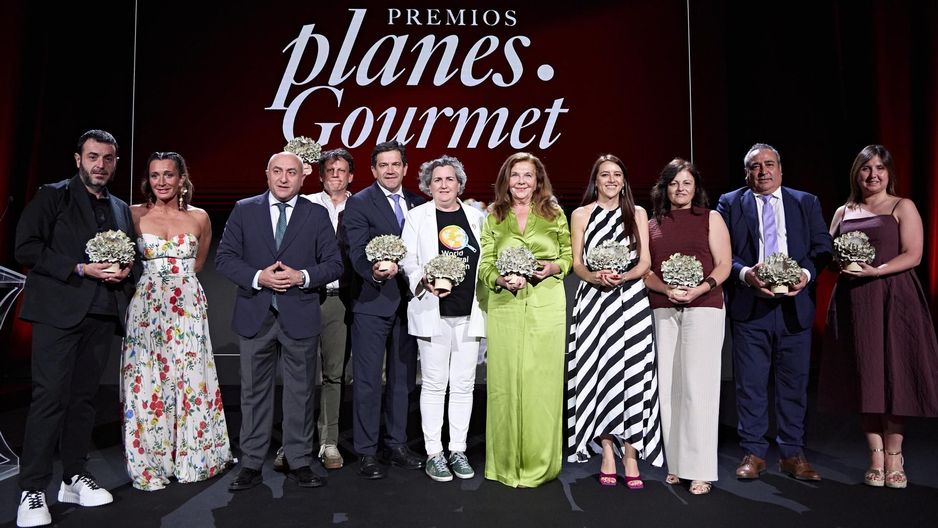 Foto de familia en los Premios Planes Gourmet