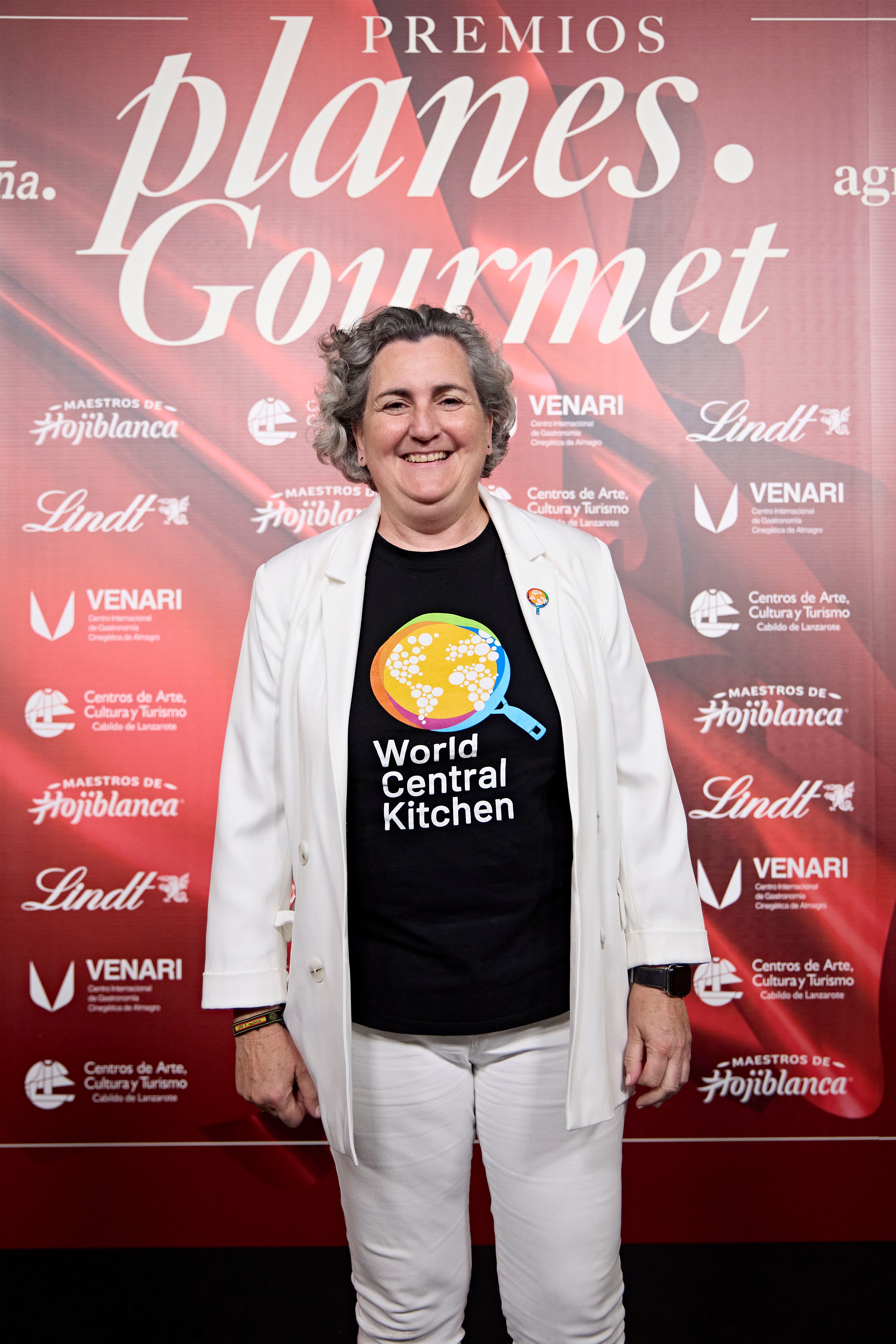 La chef Pepa Muñoz, embajadora de World Central Kitchen en España, en los Premios Planes Gourmet