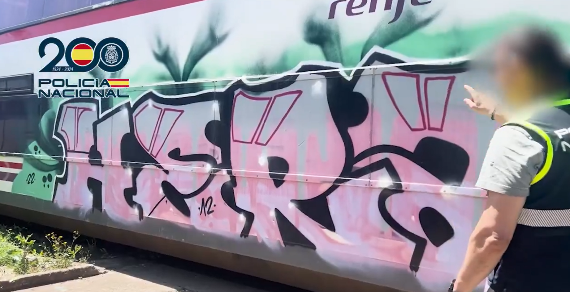 29 detenidos en varias provincias por pintar 287 grafitis en trenes: casi 1,5 millones de perjuicio económico