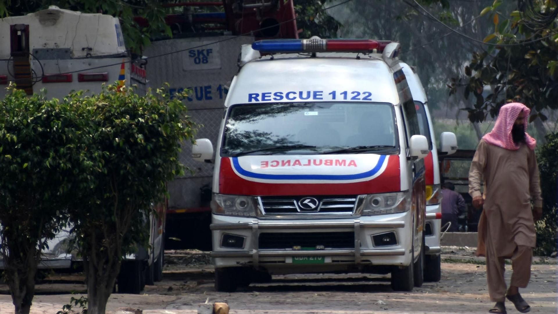 Imagen de archivo de una ambulancia en Pakistán
