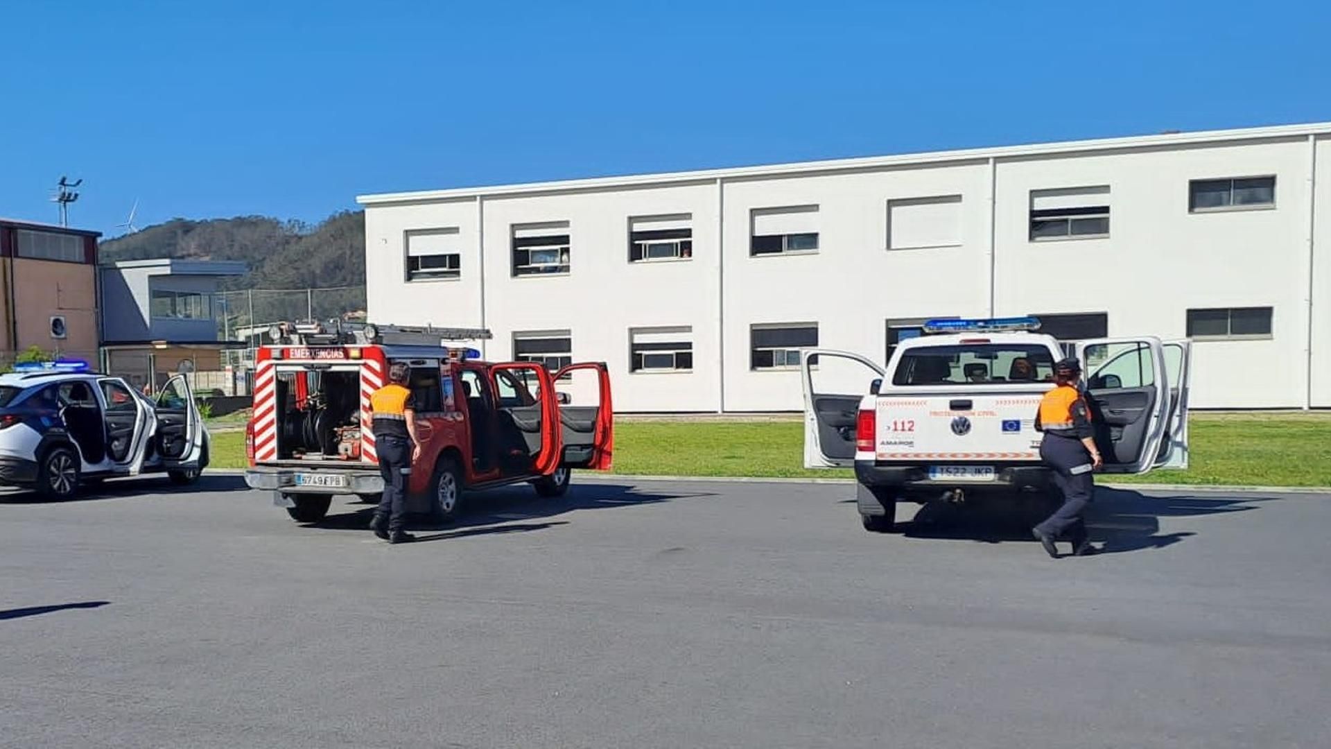 Vehículos de emergencias en Laxe, A Coruña