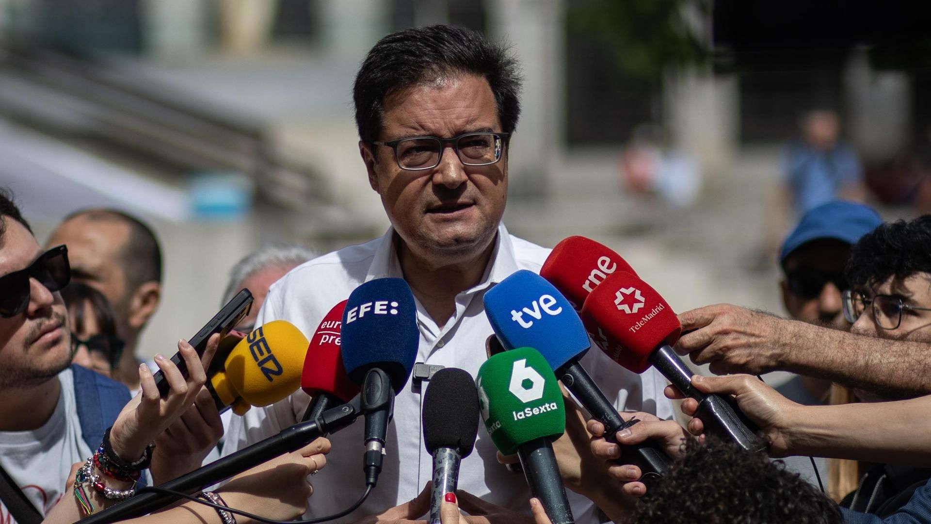 El secretario general del PSOE de Madrid y ministro para la Transformación Digital y de la Función Pública, Óscar López