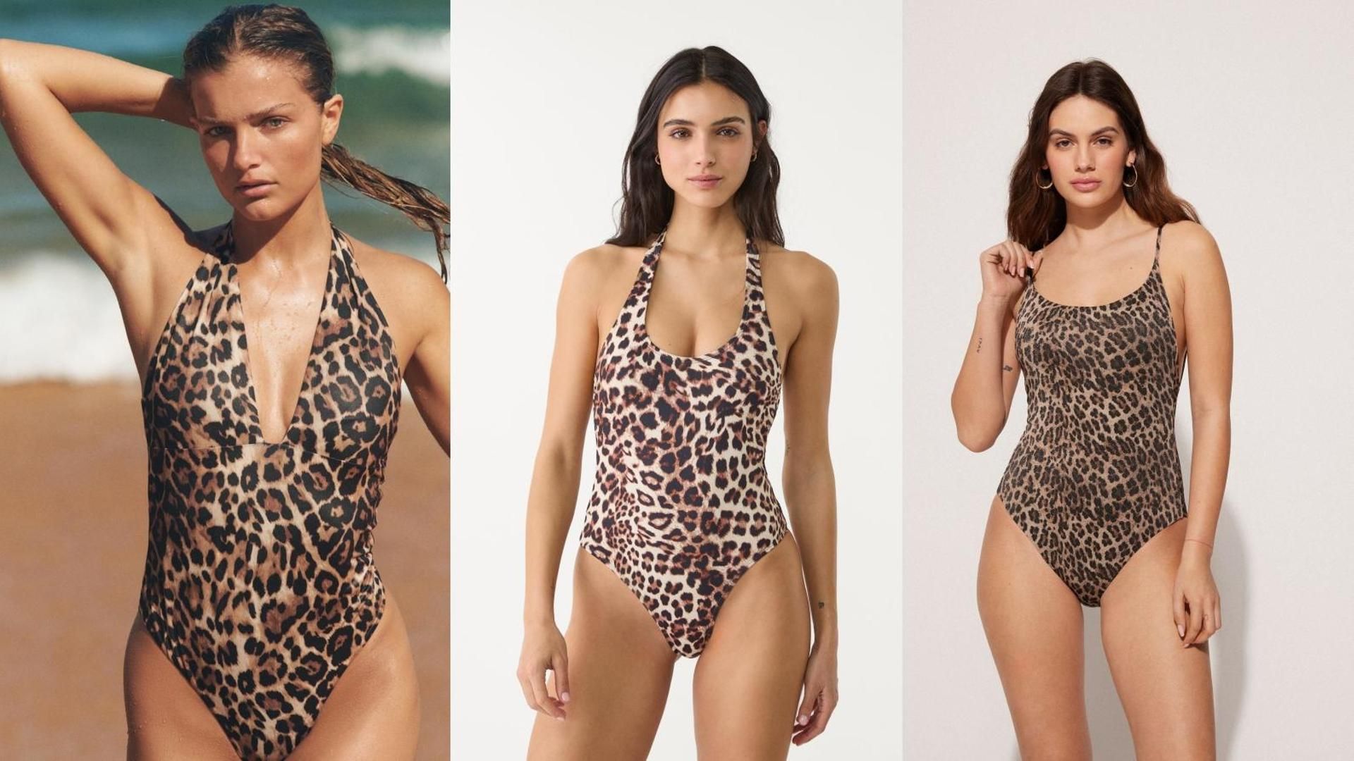 Firmas como Zara, Stradivarius y Tezenis también incluyen el bañador de leopardo en sus colecciones de baño