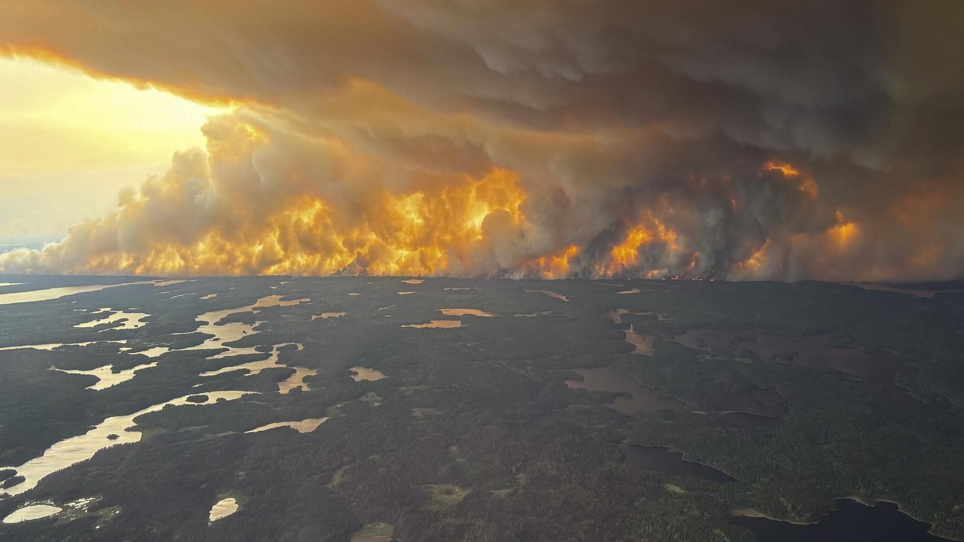Incendios forestales en Manitoba, Canadá