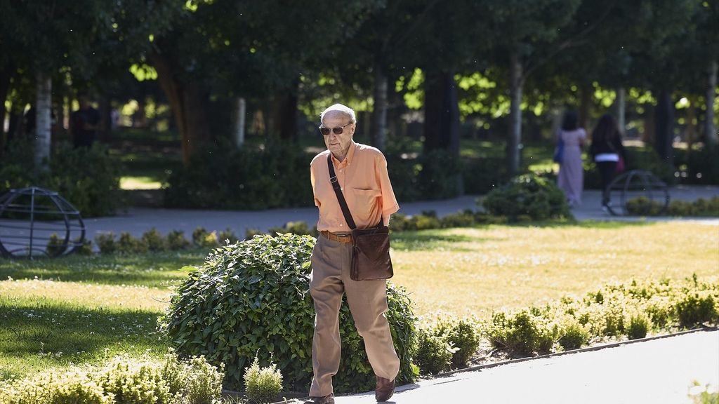 Un ciudadano paseando por el parque del Retiro