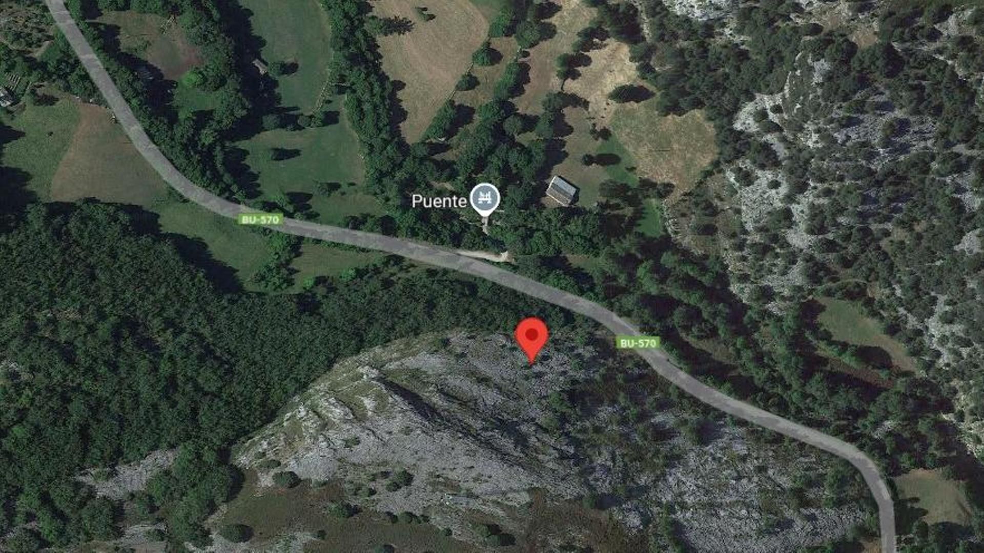 Zona del accidente de los ciclistas fallecidos