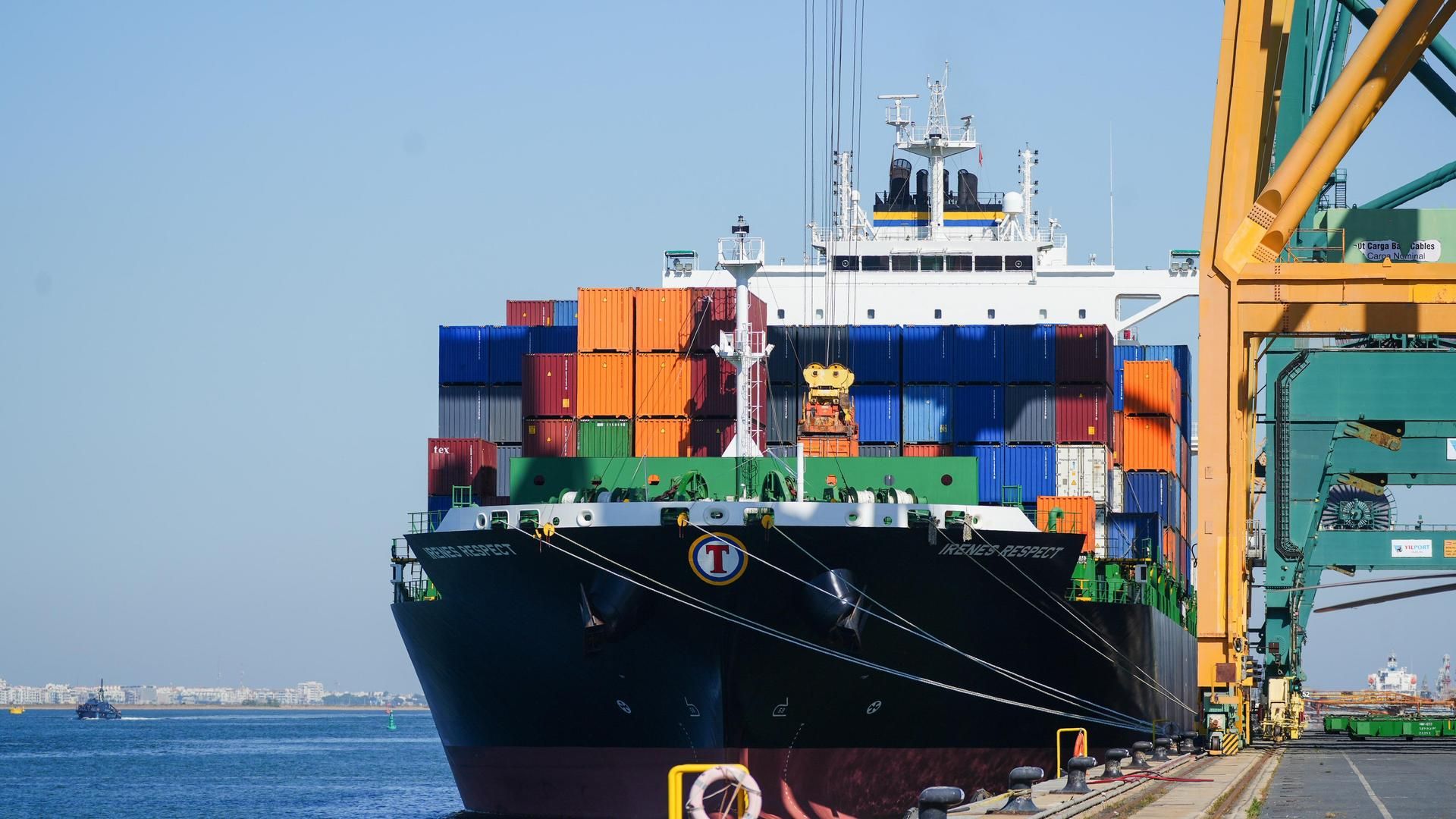 Contenedores en el Puerto de Huelva